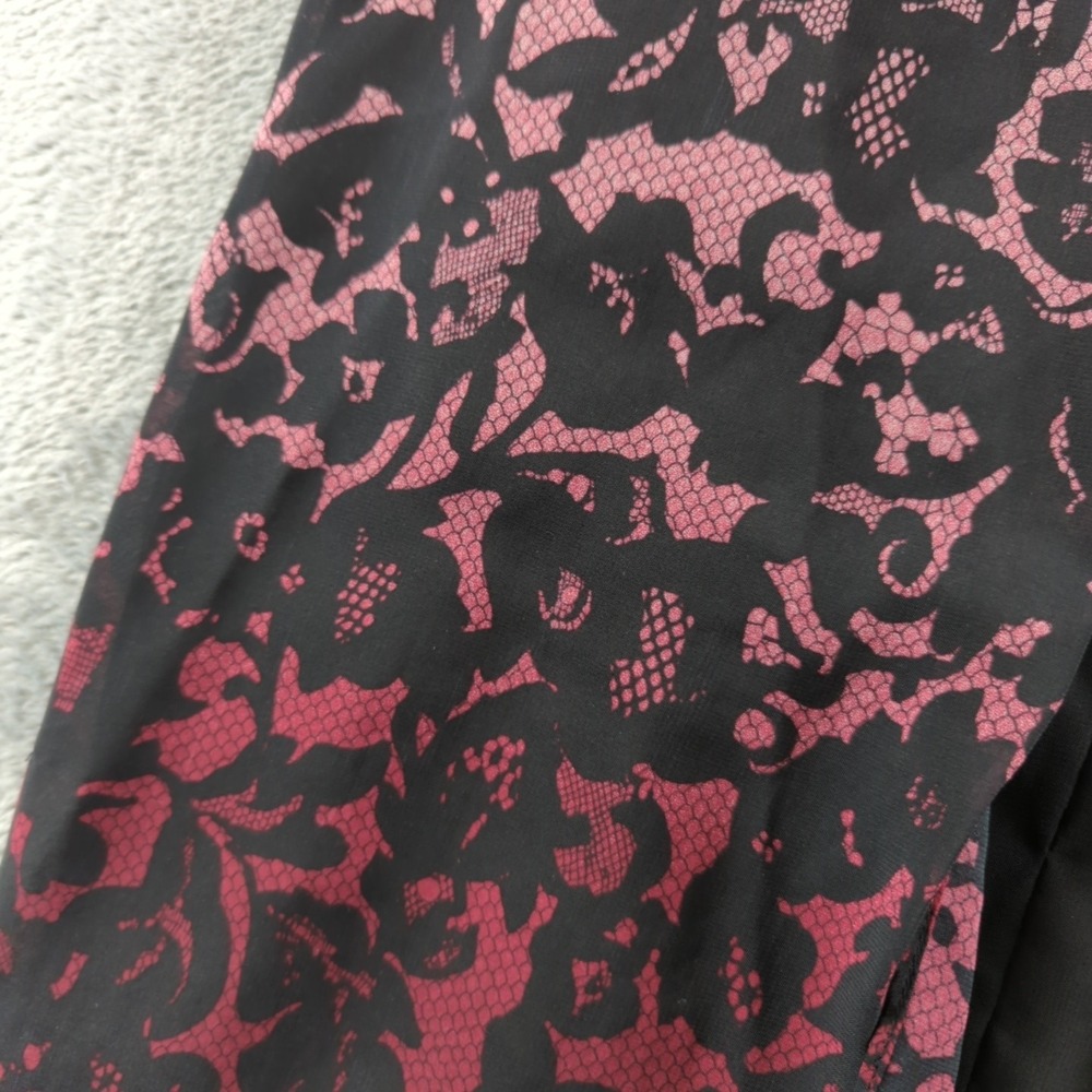 Sleeveless Blouse Womens Medium Lace Overlay Floral Elegant Top - Picture 3 of 8